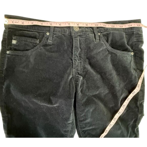 AG Adriano Goldschmied Velvet The Legging Super Skinny Pants Size 29 R Black USA - Picture 11 of 14